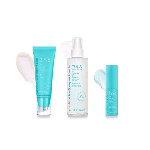 TULA Skin Care No-Makeup Skincare Essentials Kit | Face Mist, Eye Balm and Mo...