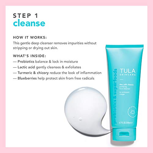 TULA Skin Care The Cult Classic Purifying Face Cleanser | Gentle and Effectiv...