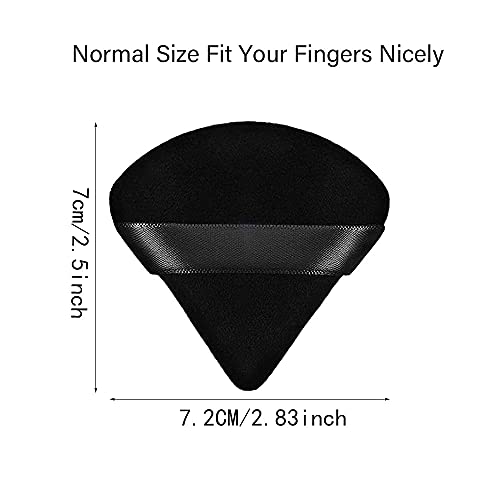 12 Pieces Pure Cotton Powder Puff Face Triangle Soft Makeup Puff for Loose Po...