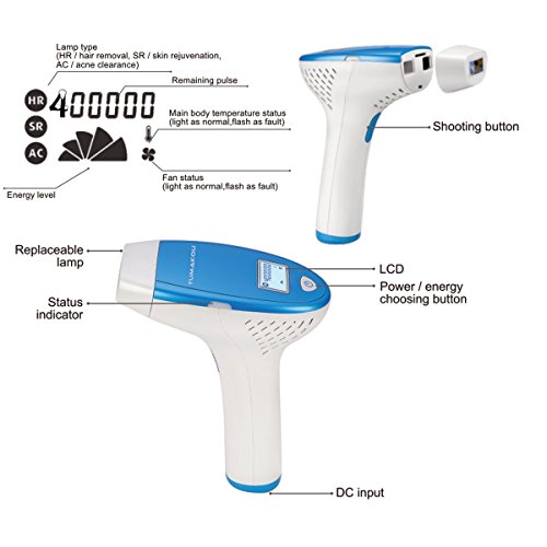 Hair Removal System - TUMAKOU Painless Permanent Hair Removal Device for Wome...