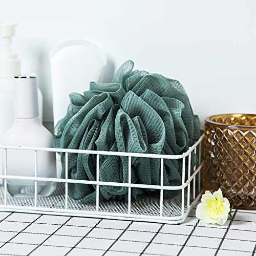 TungSam Bath Loofah Sponge, Pack of 4 Mesh Pouf Body Shower Scrubber. (Multi-...