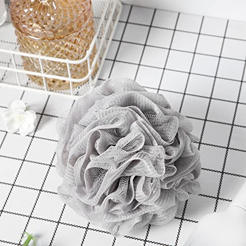 TungSam Bath Loofah Sponge, Pack of 4 Mesh Pouf Body Shower Scrubber. (Multi-...