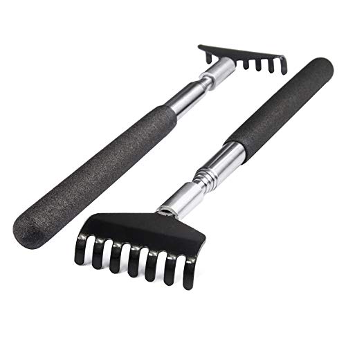 TungSam Extendable Back Scratchers, 2 Packs Portable Metal Back Massager with...