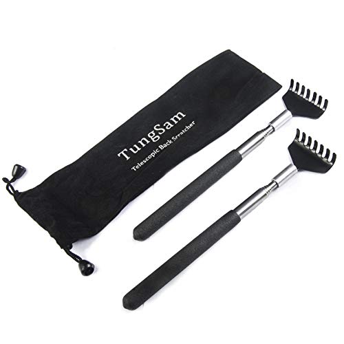 TungSam Extendable Back Scratchers, 2 Packs Portable Metal Back Massager with...