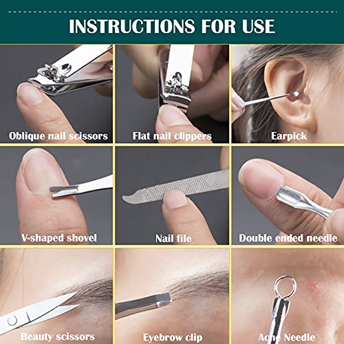 Stainless Steel Nail Clippers, Nail Clippers Set, Super Sharp and Sturdy Nail...