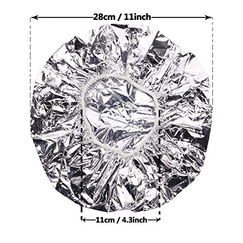 Tupalizy 4PCS Deep Conditioning Heat Cap Aluminum Foil Shower Cap for Women N...
