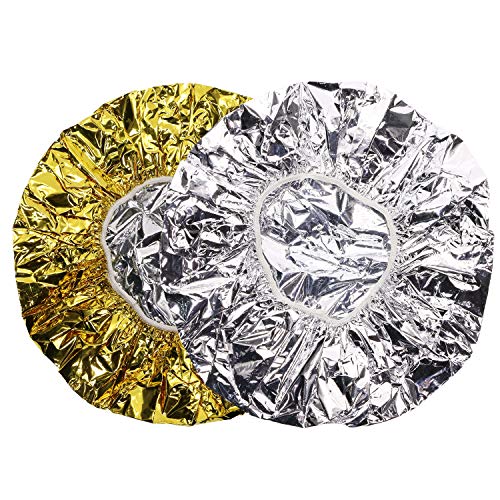 Tupalizy 4PCS Deep Conditioning Heat Cap Aluminum Foil Shower Cap for Women N...