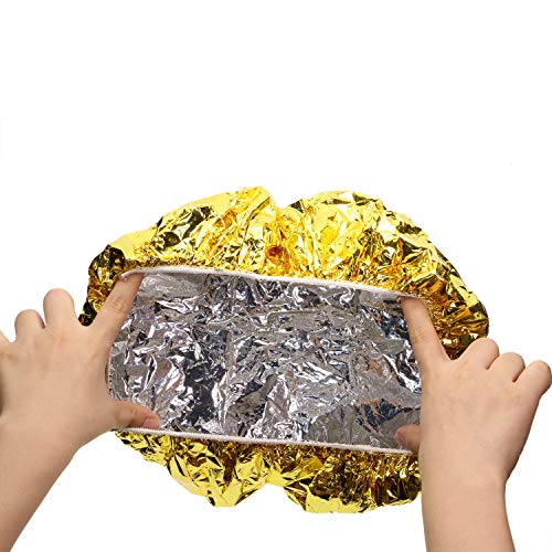 Tupalizy 4PCS Deep Conditioning Heat Cap Aluminum Foil Shower Cap for Women N...