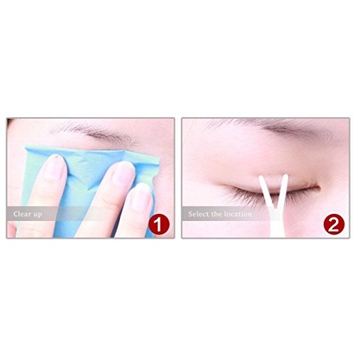 4 Sheets 200PCS Breathable Waterproof Double-sided Double Eyelid Sticker Invi...