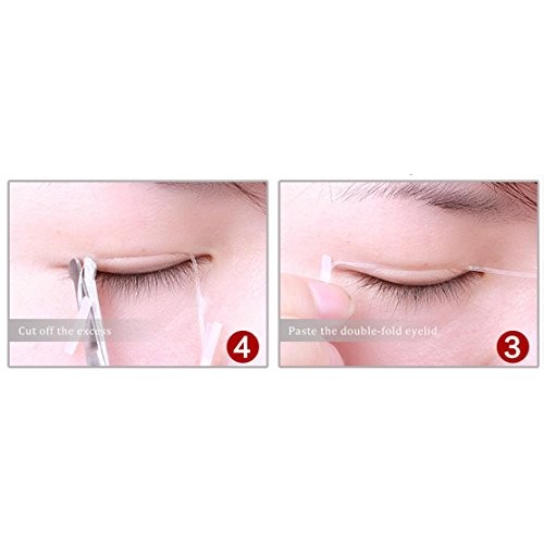 4 Sheets 200PCS Breathable Waterproof Double-sided Double Eyelid Sticker Invi...