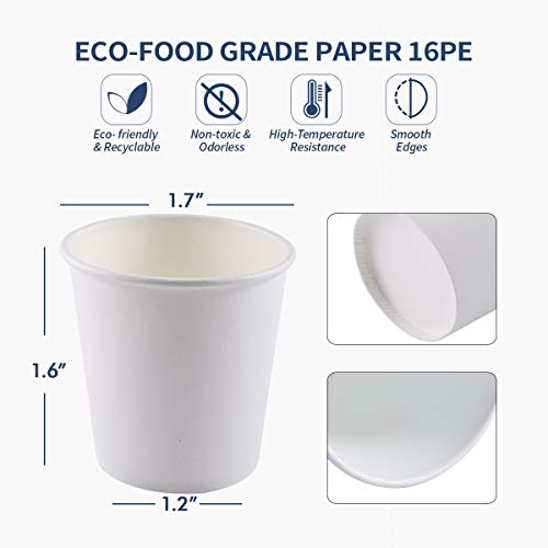 300Pack 4oz Disposable Paper Cups, Espresso Cups，Small Mouthwash Cups ,Hot/C...