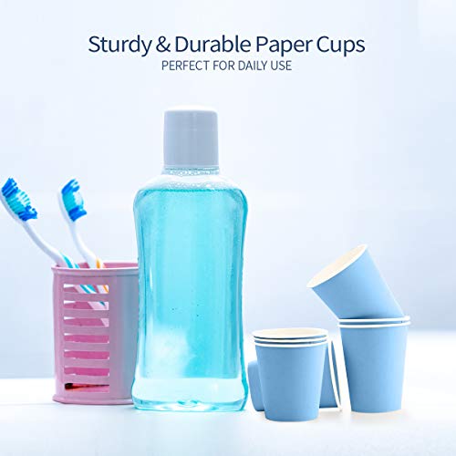 600Pack 3oz Disposable Paper Cups,Hot/Cold Beverage Drinking Cup，Small Blue ...