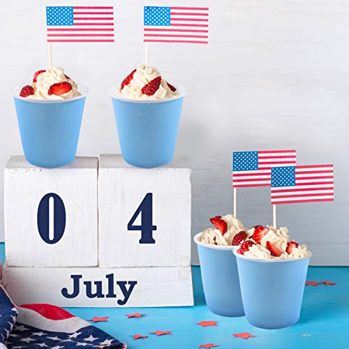 600Pack 3oz Disposable Paper Cups,Hot/Cold Beverage Drinking Cup，Small Blue ...