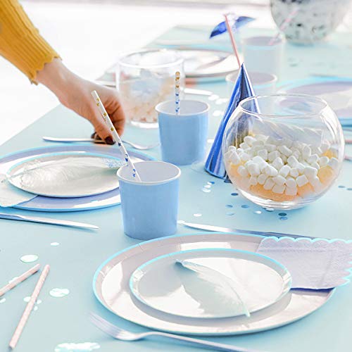 600Pack 3oz Disposable Paper Cups,Hot/Cold Beverage Drinking Cup，Small Blue ...