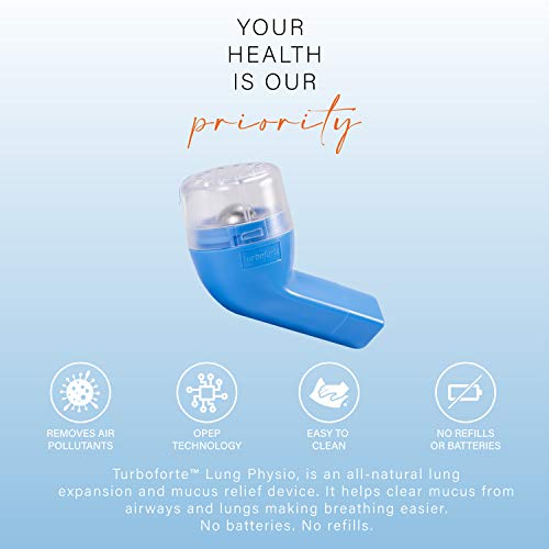 Turboforte Lung Expansion Mucus Relief Exerciser Flutter Valve Device - Breat...