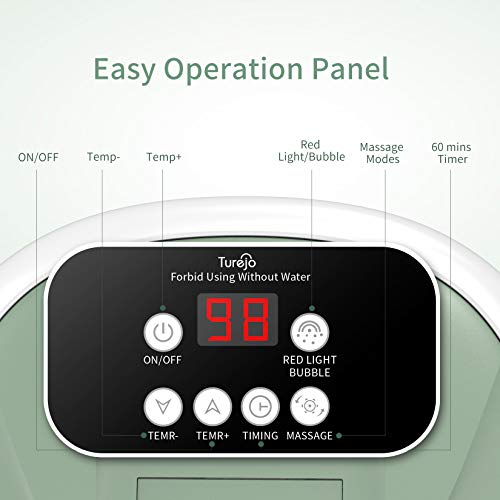 Foot Spa Massager with Heat Bath, Motorized Massage Rollers, Pumice Stone, Bu...