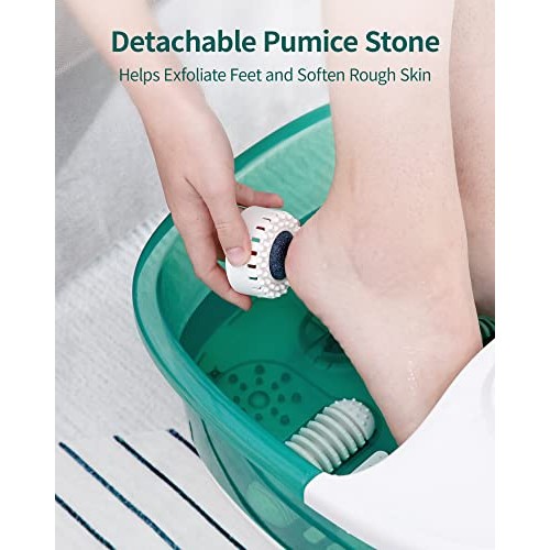 Foot Spa, Turejo Foot Bath Massager with Heat O₂ Bubbles Vibration 6 in 1, De...