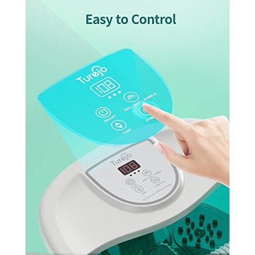 Foot Spa, Turejo Foot Bath Massager with Heat O₂ Bubbles Vibration 6 in 1, De...