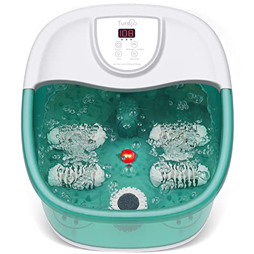 Foot Spa, Turejo Foot Bath Massager with Heat O₂ Bubbles Vibration 6 in 1, De...
