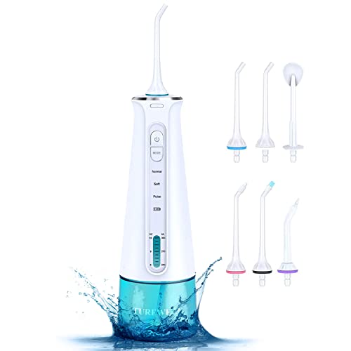 Cordless Water Dental Flosser for Teeth, Portable Oral Irrigator with 3 Modes...