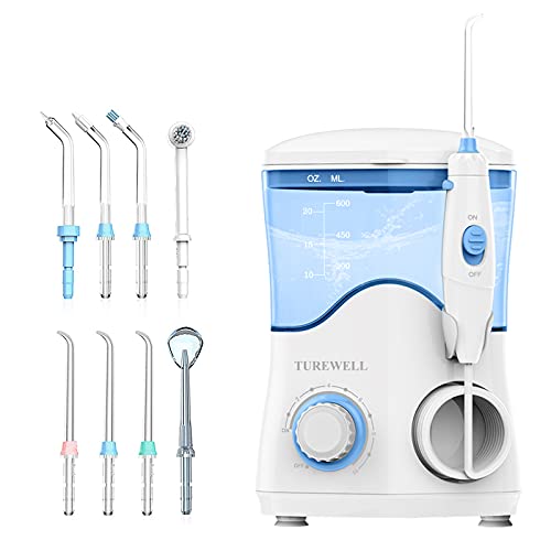 TUREWELL Water Dental Oral Irrigator for Teeth/Braces,10 Pressure Levels Wate...