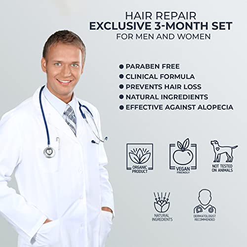 Clinical Hair Regrowth Repair Exclusive 3 Months Kit, Revitalizing Shampoo an...