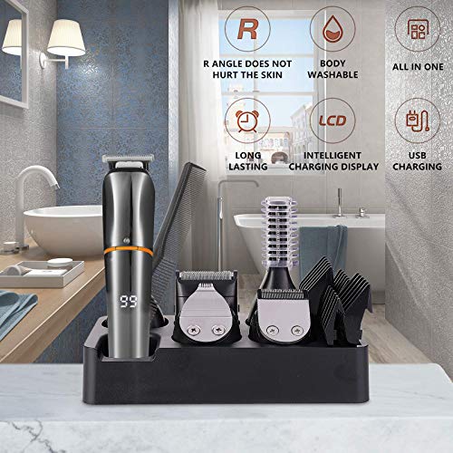 Beard Trimmer for Men Electric Razor Waterproof Professional Hair Clippers 6 ...