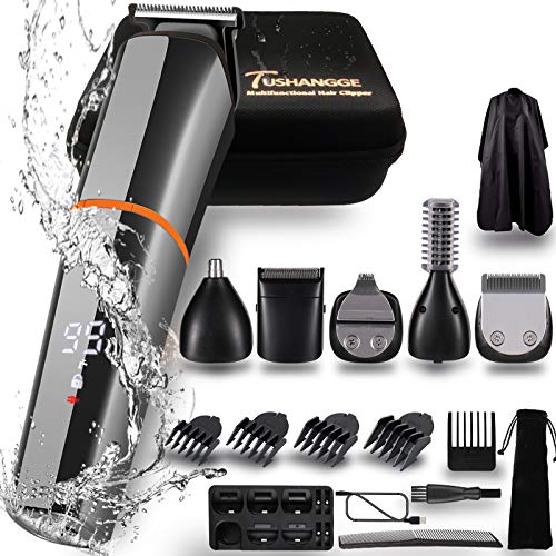 Beard Trimmer for Men Electric Razor Waterproof Professional Hair Clippers 6 ...
