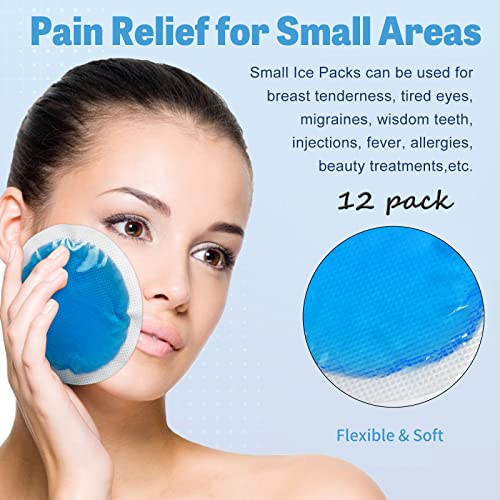 Tutmyrea Ice Packs for Injuries Reusable, 12 Pack Soft Small Ice Packs for Ki...