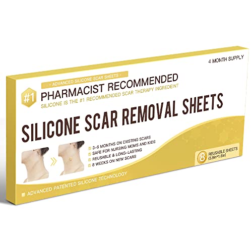 Silicone Scar Sheets, Medical Silicone Scar Tape Easy-Tear & Pain-Free Remova...