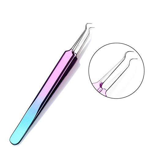 Tvoip 3Pcs Stainless Steel Eye Lashes Acne Needle Tweezers False Fake Eyelash...