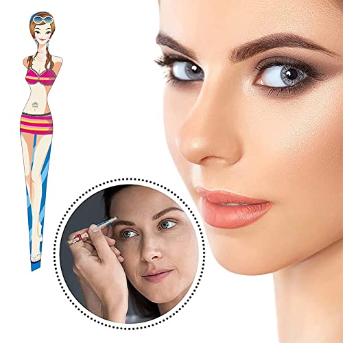 Tvoip 6Pcs Professional Girl Eyebrow Tweezer Stainless Steel Slanted Eyebrow ...