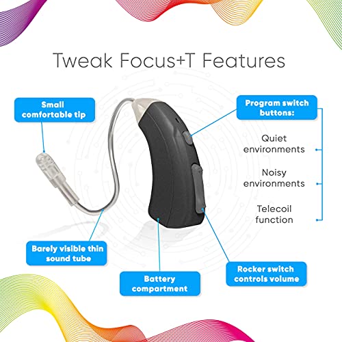 Tweak Focus+T Digital Sound Amplifier for Personal Sound Amplification with P...