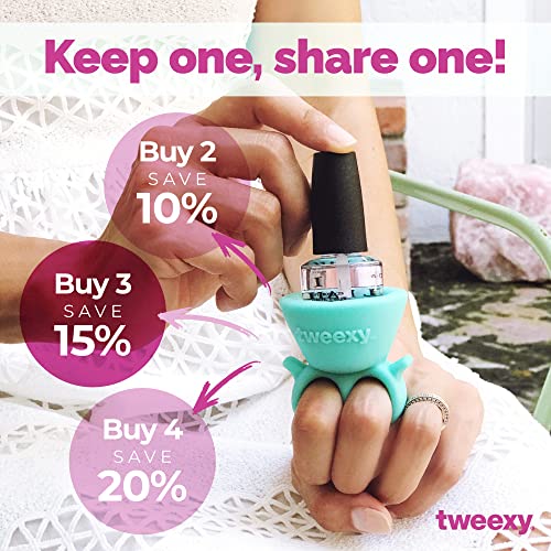 tweexy Wearable Nail Polish Holder Ring, Fingernail Polishing Tool, Manicure ...