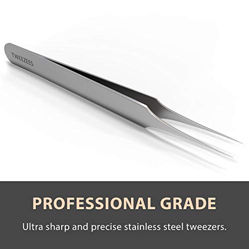 Ingrown Hair Tweezers | Pointed Tip | Precision Stainless Steel | Extra Sharp...