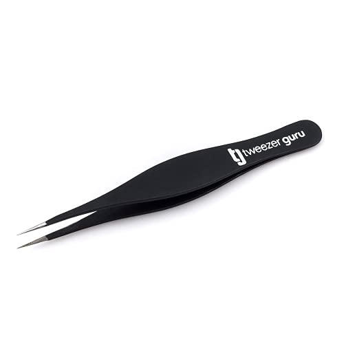 Tweezer Guru Pointed Tweezers - Sharp Precision Needle Nose Tip, Best Tweezer...