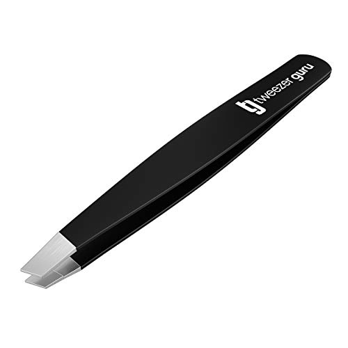 Tweezers Set - Tweezer Guru Stainless Steel Slant Tip Eyebrow Tweezers Set - ...