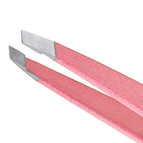 Tweezerman Amazon Exclusive Slant Tweezer, Dusty Rose Tea, 1 Count (Pack of 1)