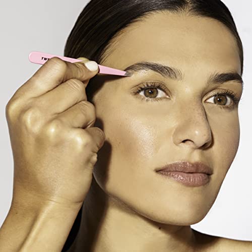 Tweezerman Amazon Exclusive Slant Tweezer, Dusty Rose Tea, 1 Count (Pack of 1)