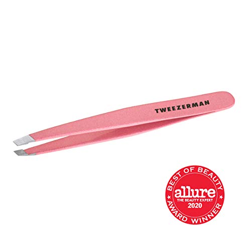 Tweezerman Amazon Exclusive Slant Tweezer, Dusty Rose Tea, 1 Count (Pack of 1)