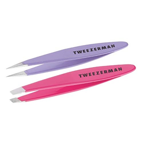 Tweezerman Mini Oval Slant and Point Combo 2 Count (Pack of 1)
