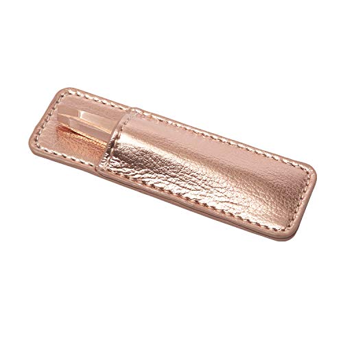 Tweezerman Rose Gold Mini Slant Tweezer with Case
