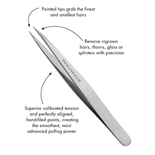 Tweezerman Stainless Steel Point Tweezer in Assorted Colors