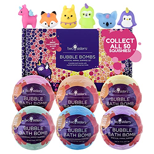 Mystical Animal Squishy Bubble Bath Bombs for Kids with Surprise Squishy Toys...