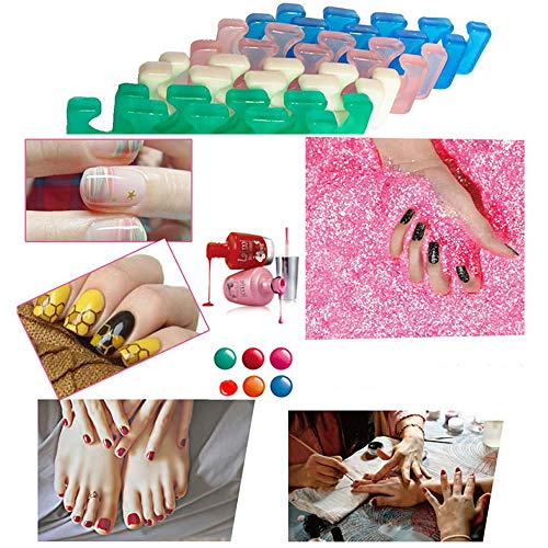 TXIN 8 Pieces Toe Pedicure Separators Flexible Soft Finger Separator Dividers...