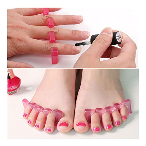 TXIN 8 Pieces Toe Pedicure Separators Flexible Soft Finger Separator Dividers...