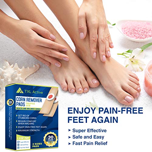 TXL Active Corn Remover Pads, Remove Corns Fast, One Step Pads, Cushioning Pr...