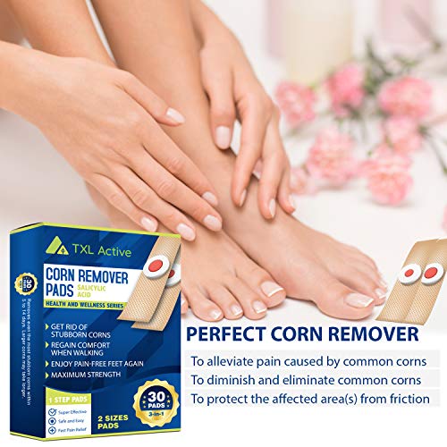 TXL Active Corn Remover Pads, Remove Corns Fast, One Step Pads, Cushioning Pr...