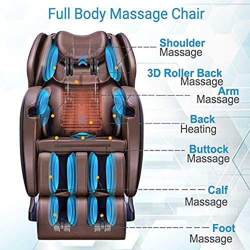 TYJJ Massage Chair, Zero Gravity Massage Chair Full Body Shiatsu Electric Mas...