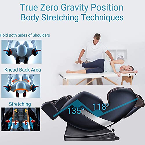 TYJJ Massage Chair, Zero Gravity Massage Chair Full Body Shiatsu Electric Mas...